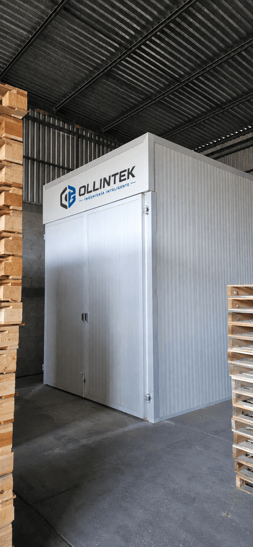 Cámara de horno OLLINTEK para tratamiento térmico de pallets